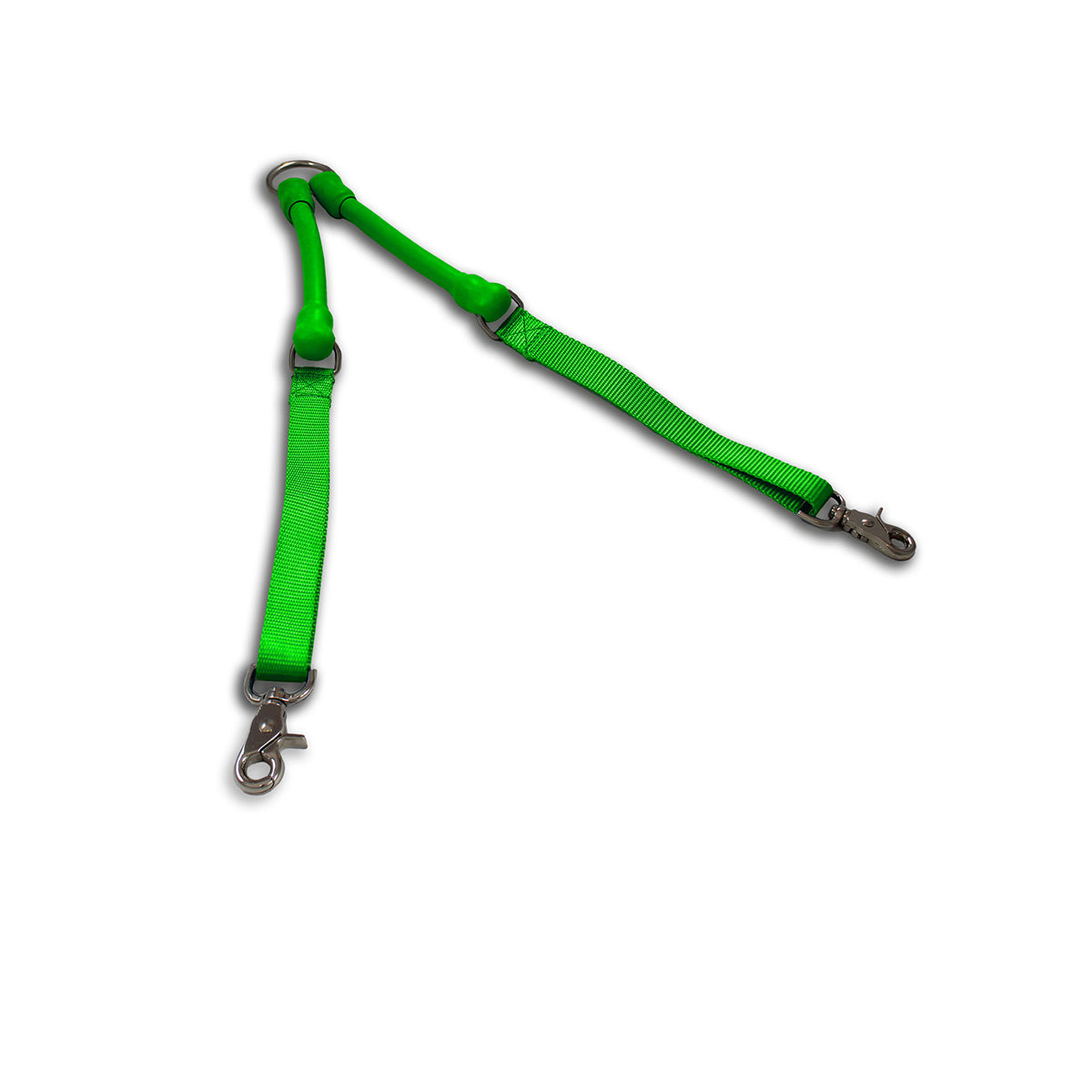 Green two-dog leash coupler