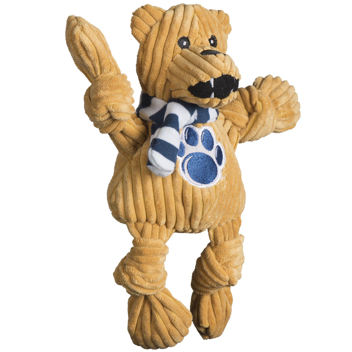 Nittany Lion Knottie in the small size with one knotted arm raised