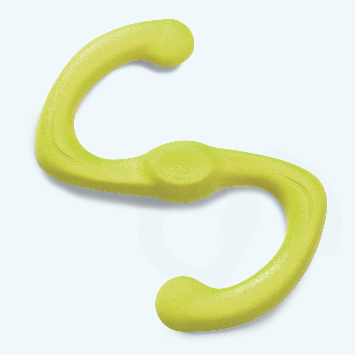 Lime S-shaped stretchy rubber tug toy