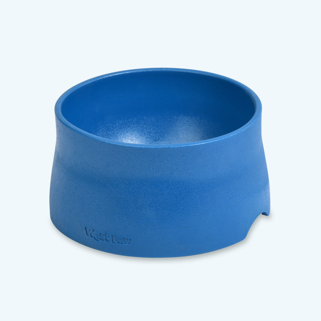 Blue non-slip dog bowl
