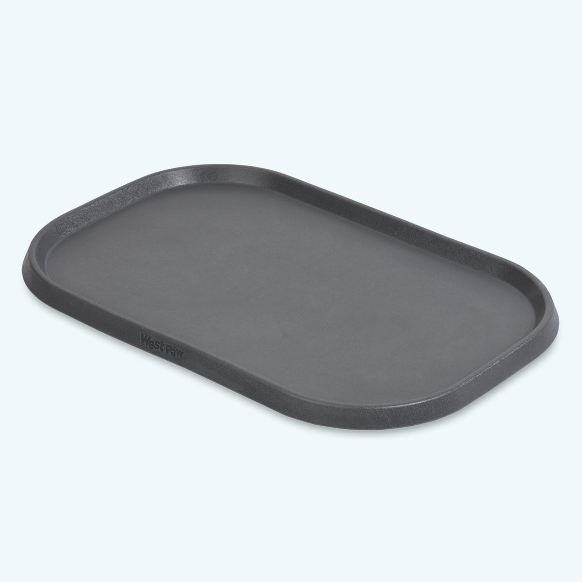 Charcoal rectangular non-slip pet feeding placemat